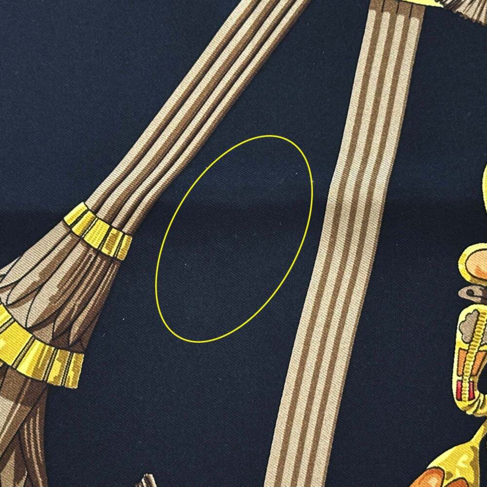 HERMES Black Silk Scarf - Picture 9 of 9